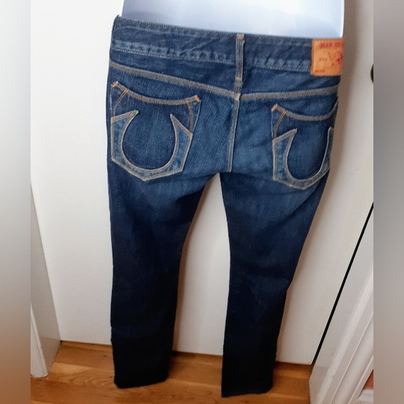 TRUE RELIGION Mid Rise Skinny Jeans Jennie curved  Style SZ 26 dark blue - Picture 2 of 5